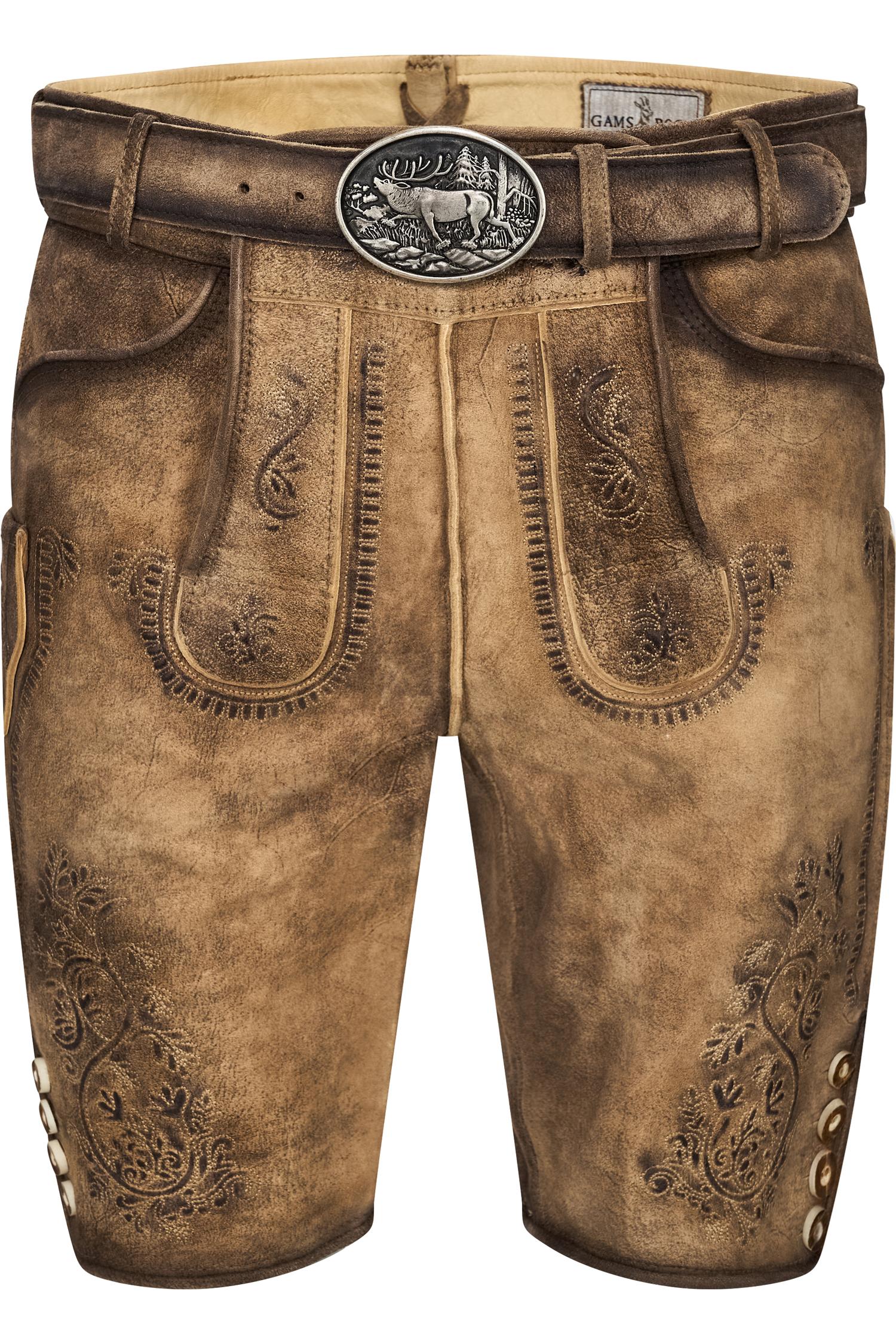 Lederhose Bertl von Gamsbock in Sand Lederhose Bertl in Sand